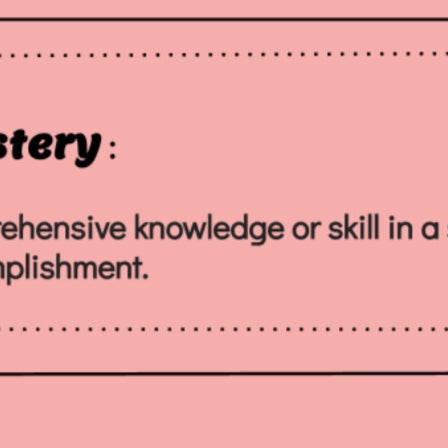 What is mastery in an Orton Gillingham Lesson?