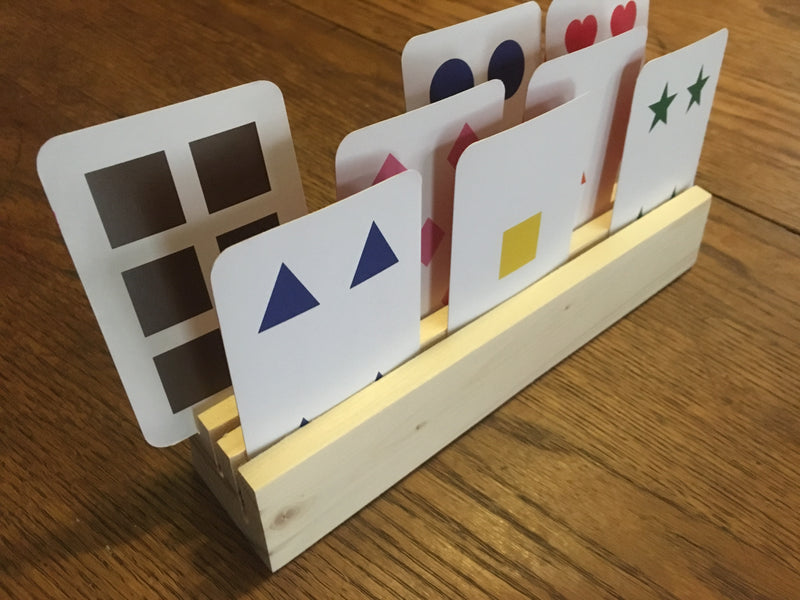 wooden playing card holder