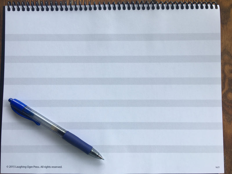 Stay in the Gray wide lined paper